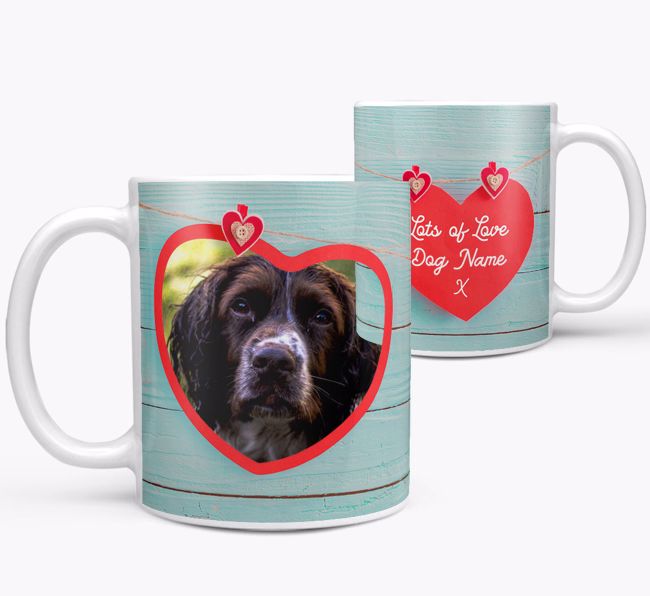 Personalised Photo Upload Mug 'Hearts' with {dogsName}'s Photo